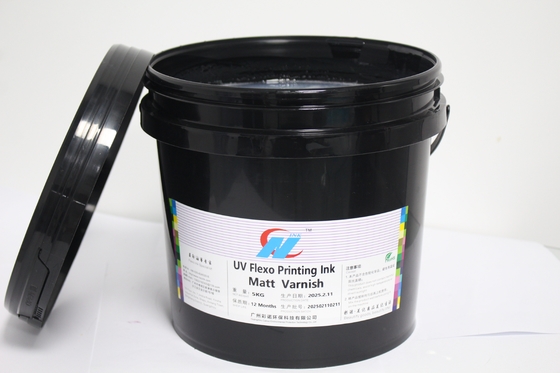 Matte Varnish UV Flexo Ink Strong Adhesion Fast Curing Low Gloss Texture