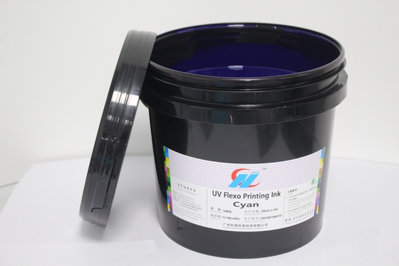 Flexographic Four Color Cyan Ink Fast Curing Low Viscosity Strong Adhesion