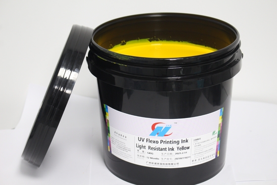 Flexographic UV Resistant Ink Sun Proof  Light Fast Yellow Low Viscosity