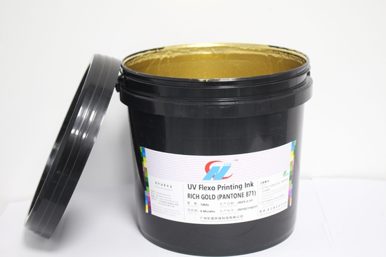 Gold Flexographic Ink Strong Metallic Texture Strong Adhesion Fast Curing