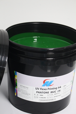 UV Fluorescent Ink Fast Curing Instant Drying Bright Color Green UV Ink