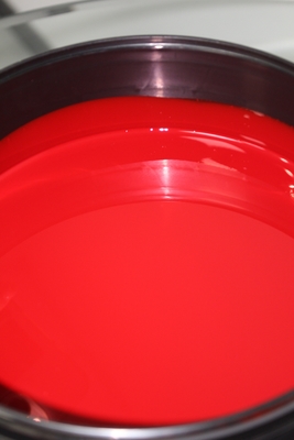 Red Low Migration UV Inks Instant Drying Bright Color Strong Adhesion