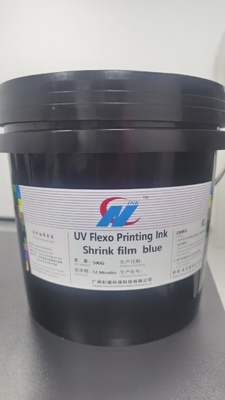 UV Shrink Film Ink Blue Scratch Resistance Non Stick To Bottle Body